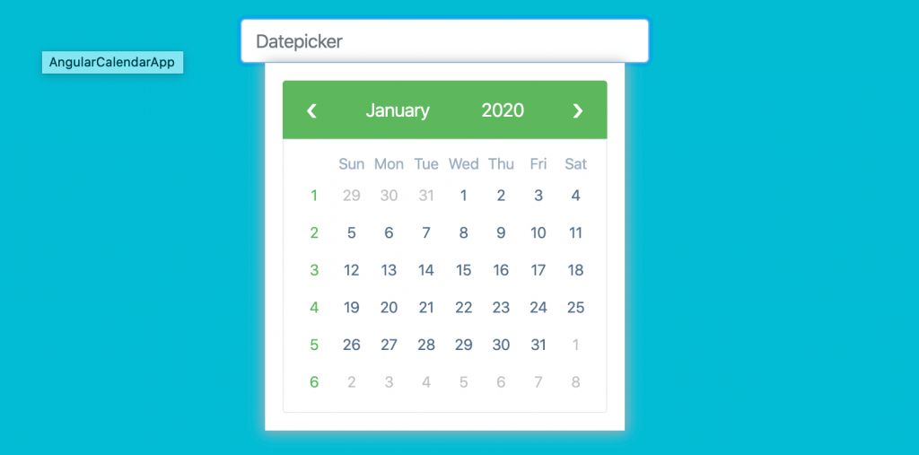 Angular 9 Calendar Tutorial With Ngx Bootstrap Datepicker Calendar Controls For Access 2020