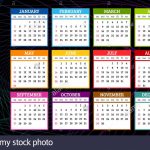 Colorful Calendar 2020 Year On Dark Abstract Background Week 2 Weeks Calander Schedule Background