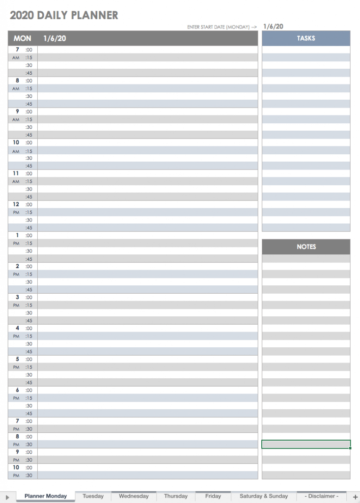 free printable daily calendar templates in 2020 daily printable calendar free 2020 day with times
