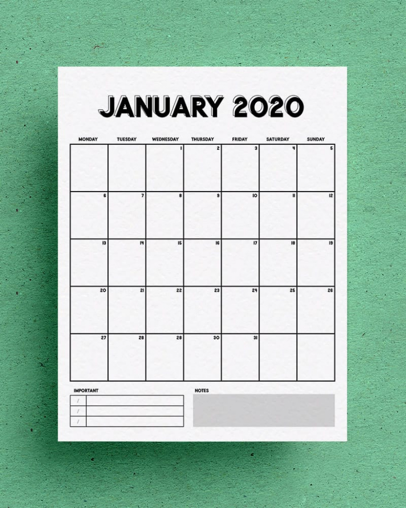 free vertical calendar printable for 2020 crazy laura calendar controls for access 2020