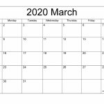 March 2020 Calendar Printable Blank Templates 2020 Calendar Printable Calendar 2020 That You Can Type On
