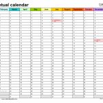 Perpetual Calendars Free Printable Microsoft Excel Templates 5 Year Planning Calendar