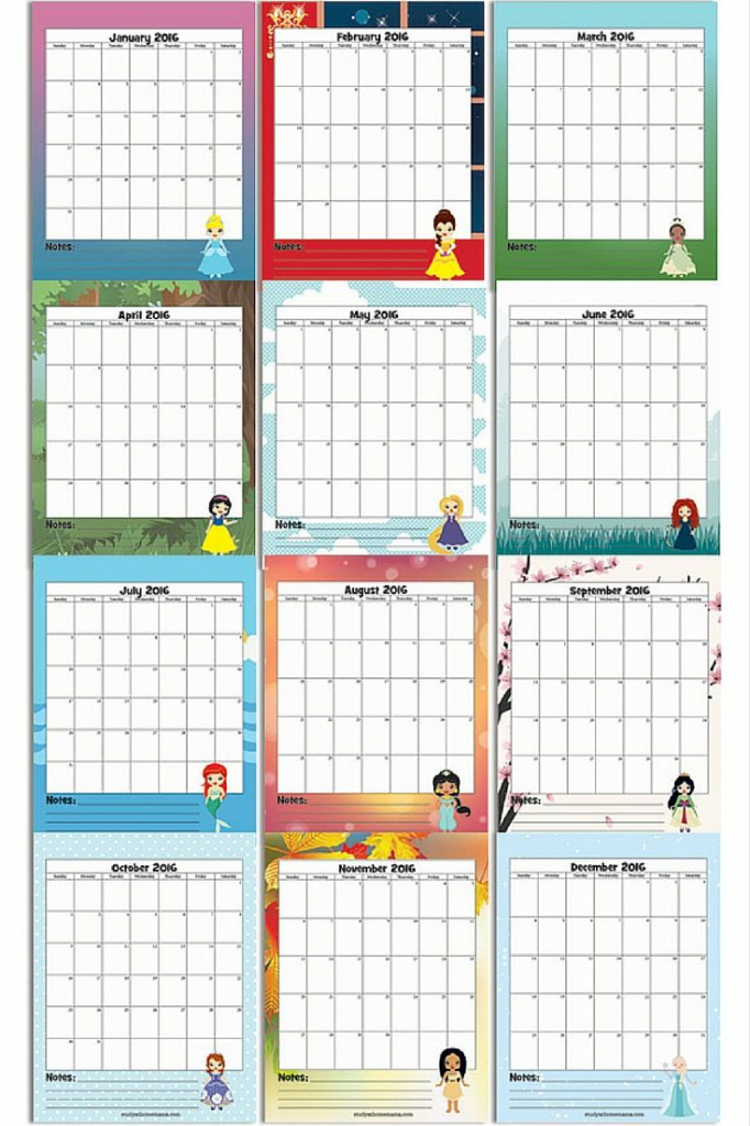 preview of the free printable disney princess calendar may printable calendar disney