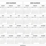 Printable 2018 2019 2020 2021 Calendar Template Marketing 5 Year Planning Calendar