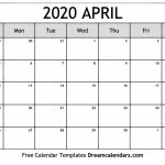 Printable April 2020 Calendar Printable Sunrise And Sunset Calendar 2020