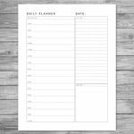 Printable Minimalist Daily Planner Daily Schedule Daily 5 Year Dated Planner Printable
