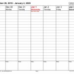 Weekly Calendars 2020 For Word 12 Free Printable Templates Printable Calendar Free 2020 Day With Times 1