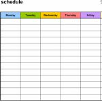 Weekly Schedule Template For Word Version 7 Landscape 1 6 Week Schedule Template
