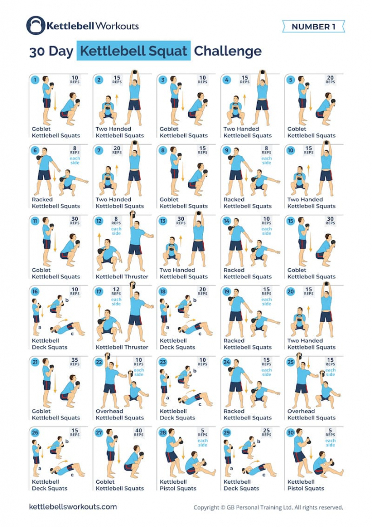 30 day kettlebell squat challenge download and start today the 30 day squat challenge follow along calendar