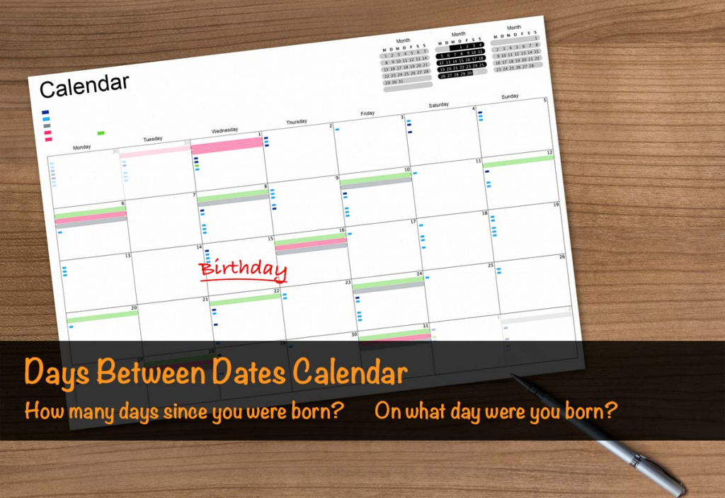 days between dates time between dates calculator days left to retirement calendar