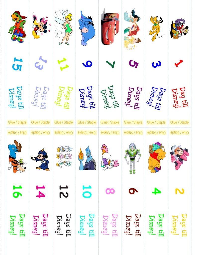 Disney Countdown Ring With Images Disney Countdown Printable Disney Princess Countdown Calendar Free 2 Weeks