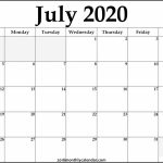 Download July 2020 Printable Calendar 2020 Printable Calendar By Month