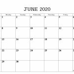 Free Printable Blank Monthly Calendar And Planner For June 2020 Printable Calendar By Month