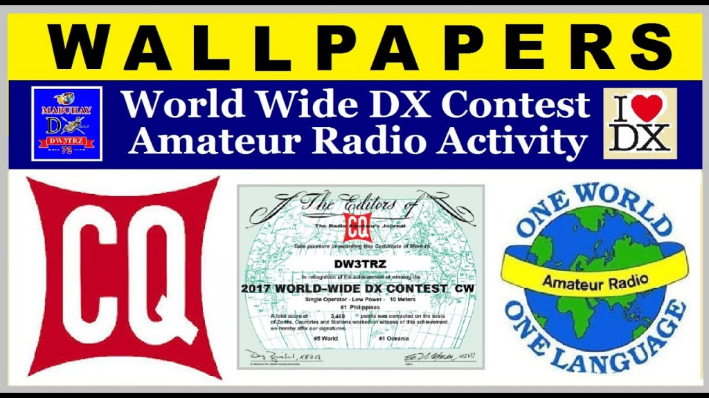 ham radio wallpapers cq world wide dx contest certificate collection dw3trz philippines weekend amateur radio contests