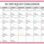 Lovely 30 Day Squat Challenge Printable Calendar 30 Day Squat Challenge Calendar