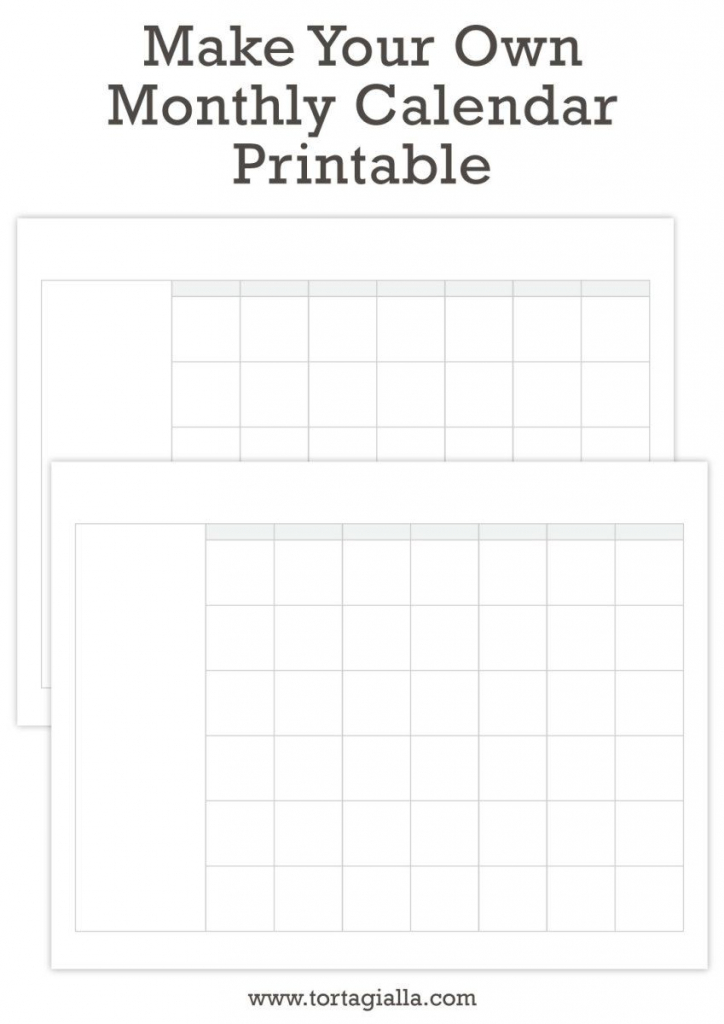 make your own monthly calendar printable make your own create your own calendar printable