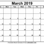 March Month Calendar 2019 Printable Template With Images August 2020 Printable Calendar 11×17