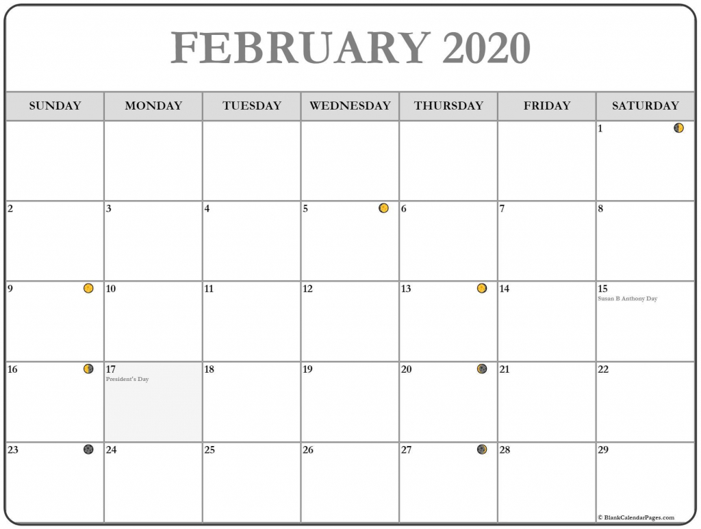 moon calendar february 2020 lunar phases in 2020 august calendar with moon phases printable