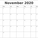 November 2020 Calendar Printable Calender Starting Friday