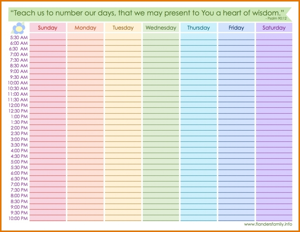 Weekly Calendar With Hours Printable Calendar Inspiration Printable Calendars By Hours