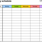 Weekly Schedule Template For Word Version 1 Landscape 1 Prinatble Days Of The Week Calender