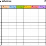 Weekly Schedule Template For Word Version 13 Landscape 1 One Week Empty Schedule Template