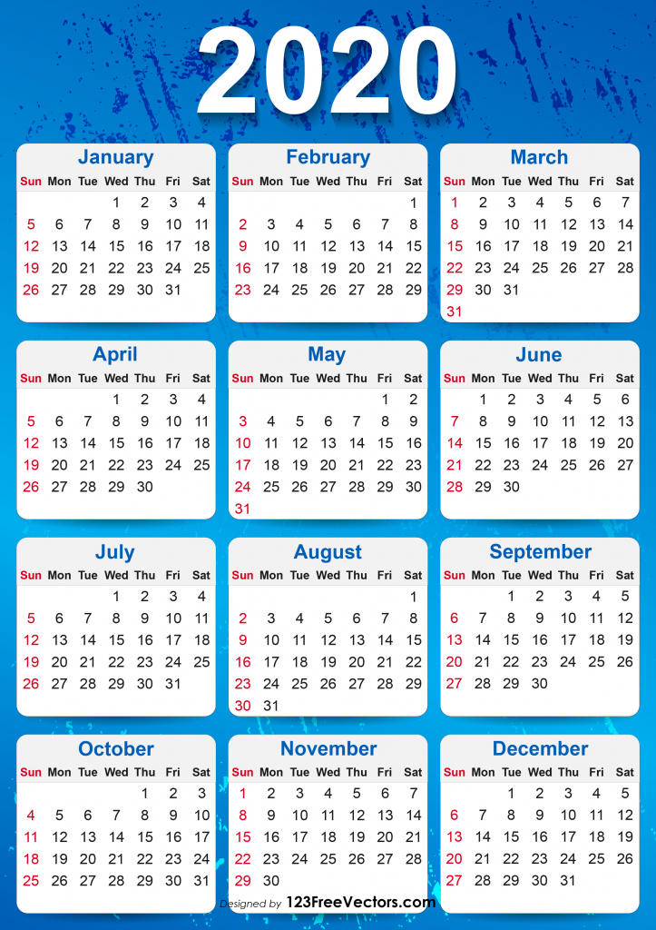 2020 yearly calendar printable 10 year calendar from 2020