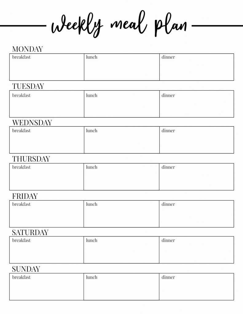 40 weekly meal planning template free meal planner meal meal planning template