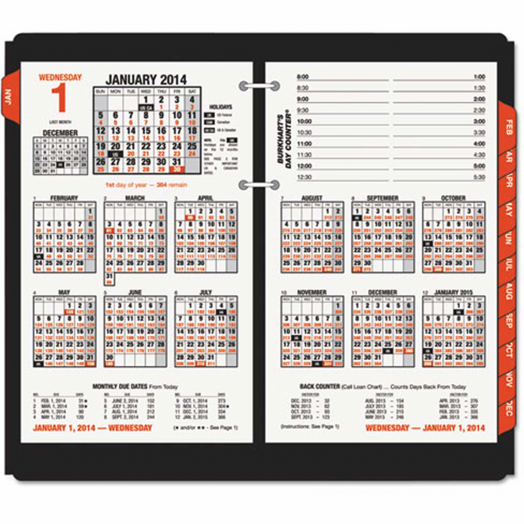 At A Glance Burkharts Day Counter Desk Calendar Refill 4 12 X 7 38 White 2020 Day Counter For Calendar