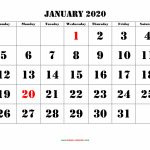 Free Download Printable Calendar 2020 Large Font Design Large Printable 2020 Calendar By Month