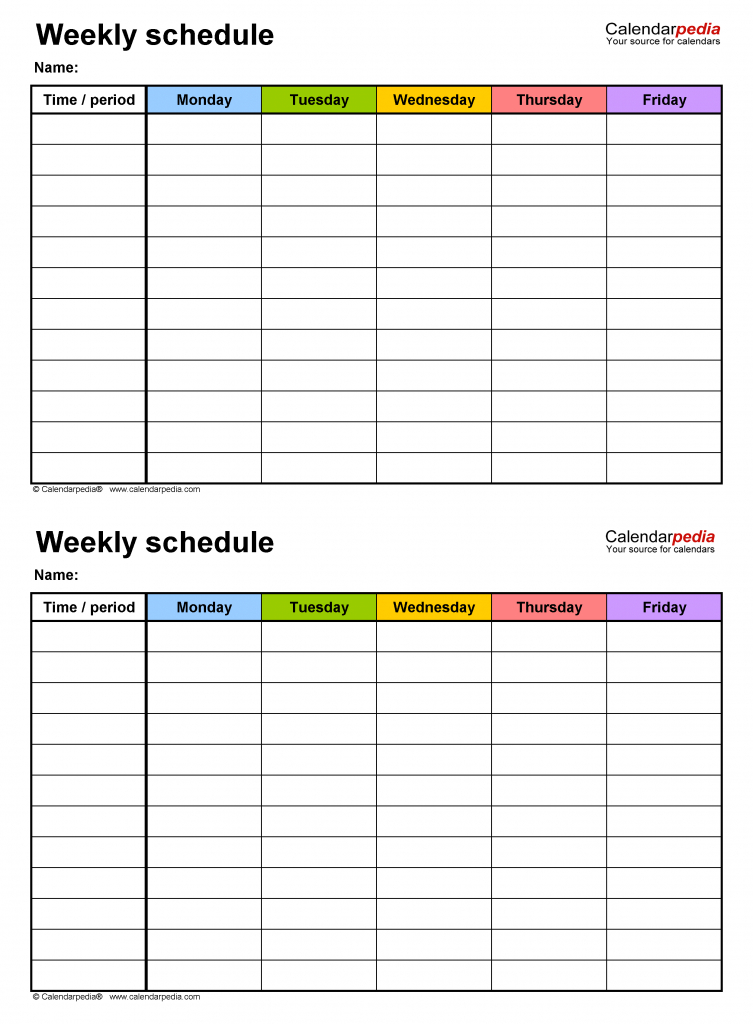free weekly schedule templates for word 18 templates 7 day calendar download 1