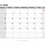 July 2020 Calendar Free Printable With Grid Lines Designed Free Printable Picture Calendar With Lines