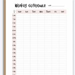 Use This Hourly Schedule To Plan Your Weekly Schedule In 2020 Weekly Hourly Calendar Printable