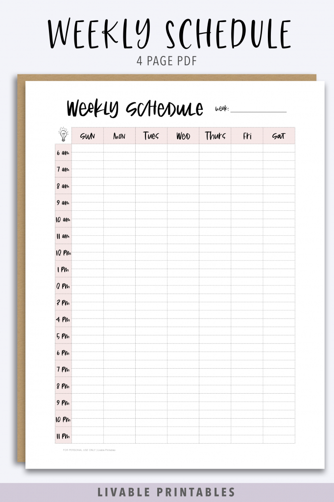 use this hourly schedule to plan your weekly schedule in 2020 weekly hourly calendar printable