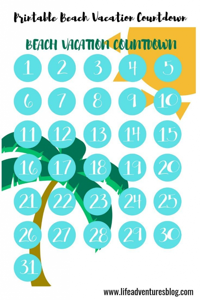 Vacation Countdown Calendars Vacation Countdown Beach Vacation Count Down Calendar