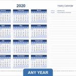 Yearly Calendar Template For 2020 And Beyond Excel 5 Year Calendar 1