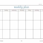 7 Day Weekly Planner Template Printable Template Calendar Seven Day Calendar Printable