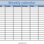 Cute Printable Blank Calendar Weekly Schedule Blank Weekly 1 Week Blank Calendar Printable