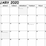 Free January Calendar 2020 Printable Template Download In 12 Month Printable Fill In