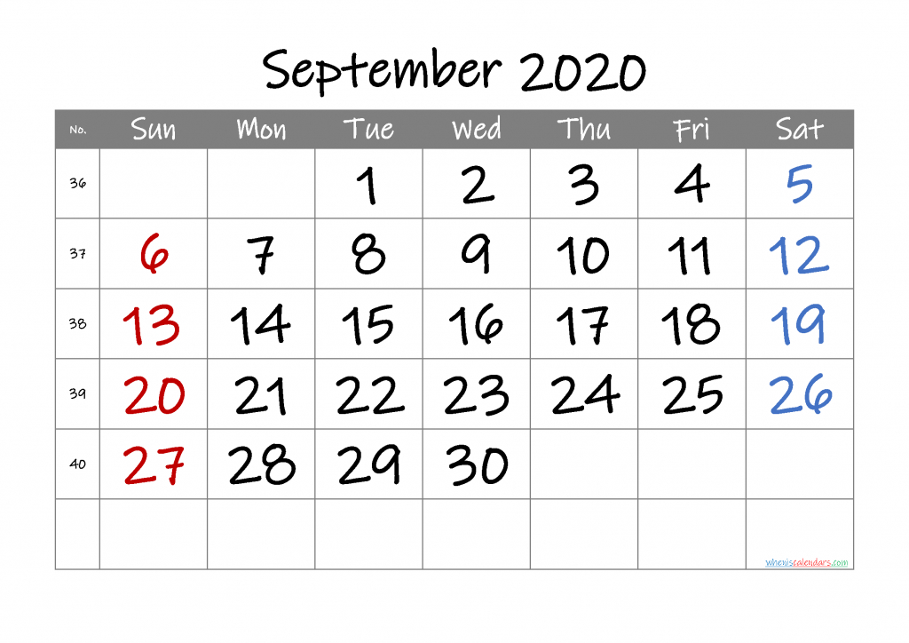 free printable calendar 2020 september free printable 2020 printable 11 x 17 calendar september 2020
