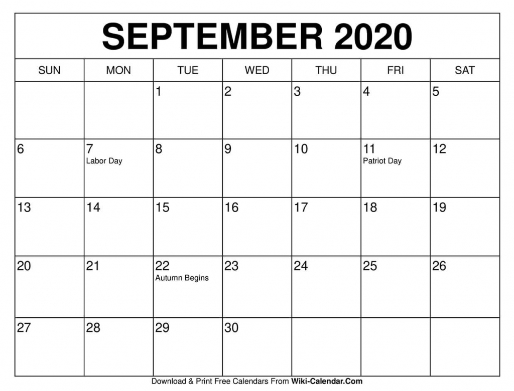 free printable september 2020 calendars 8 5 x 11 printable september 2020 calendar 1