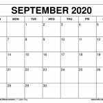 Free Printable September 2020 Calendars 8 5 X 11 Printable September 2020 Calendar