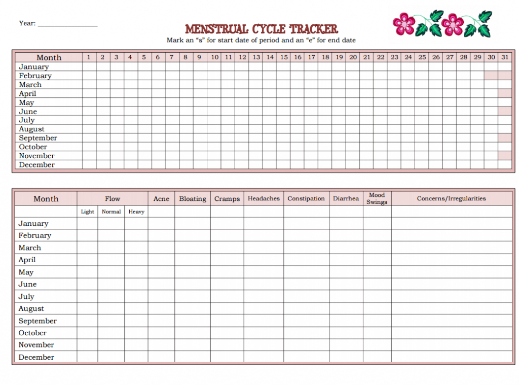 helping your daughters keep track of their menstrual cycle period calendar for kids
