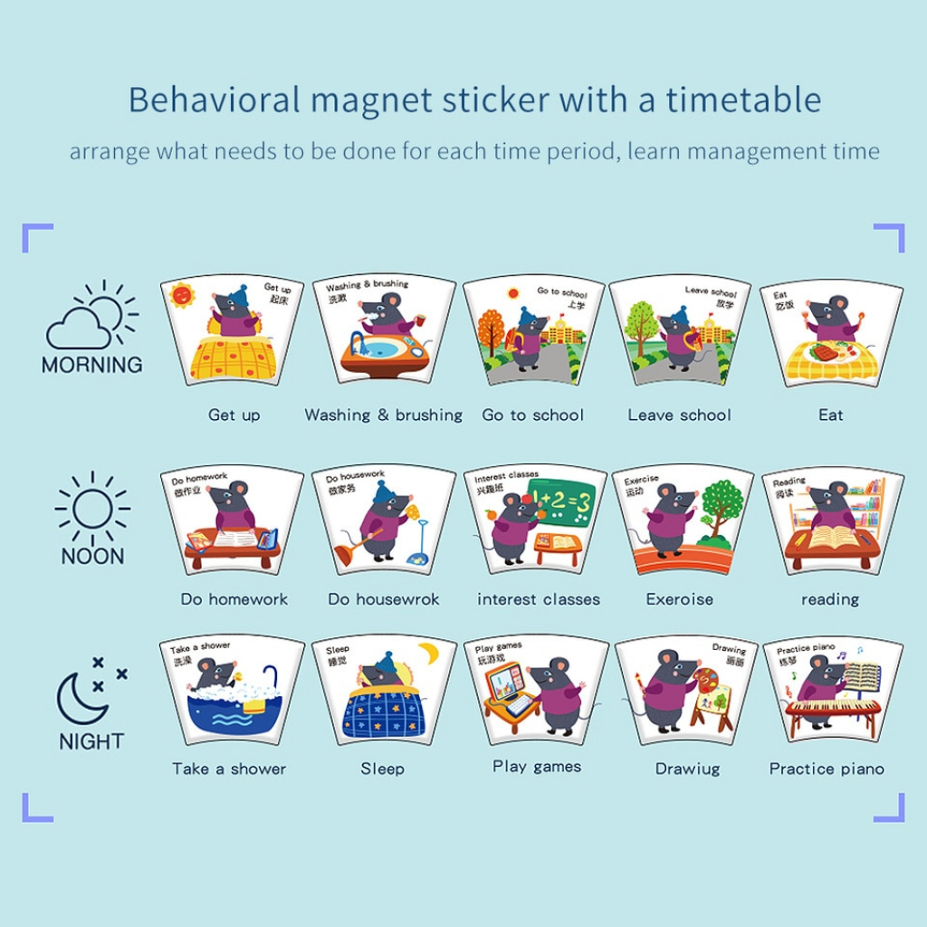 magnetic time management table animal calendar clock with weather season owl game board for kids learning educational toys period calendar for kids