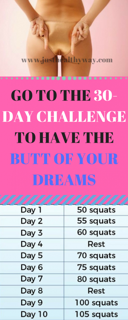Pin On Exercise Daily Jj Smith 30 Day Squat Challenge Printable