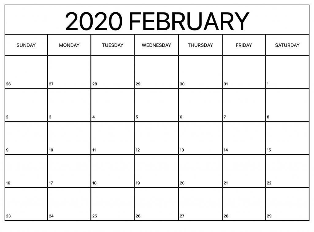 printable february calendar for 2020 waterproof paper 12 free blank weekly planner template waterproofpaper