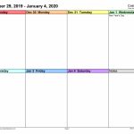 Weekly Calendars 2020 For Word 12 Free Printable Templates 1 Week Blank Calendar Printable