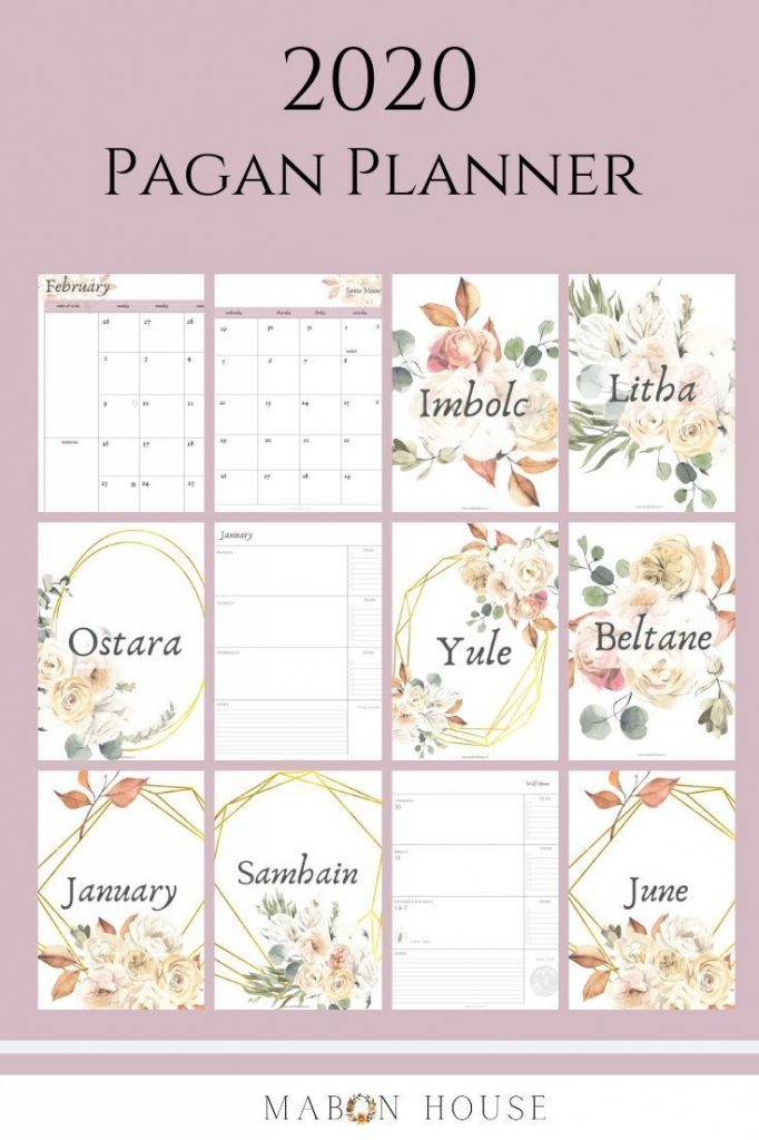 2020 Pagan Planner In 2020 Printable Planner Calendar Wiccan Calendar 2020 Printable