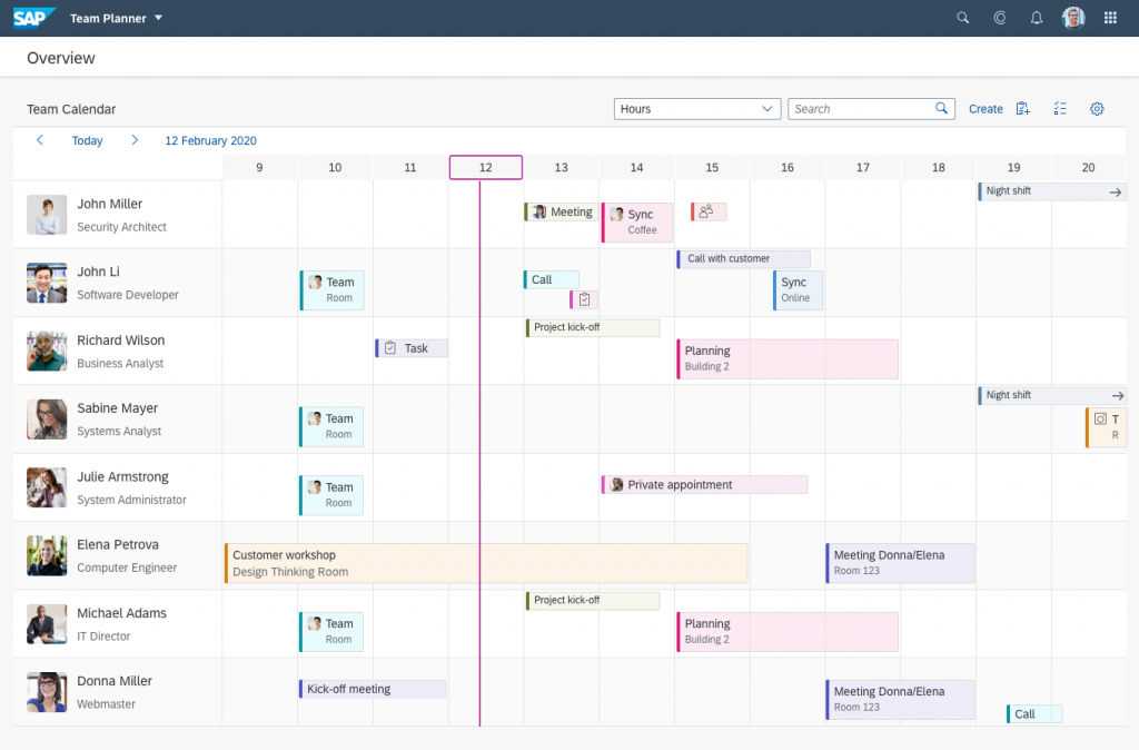 Planning Calendar Sap Fiori Design Guidelines Scheduled Calendar With The Lines