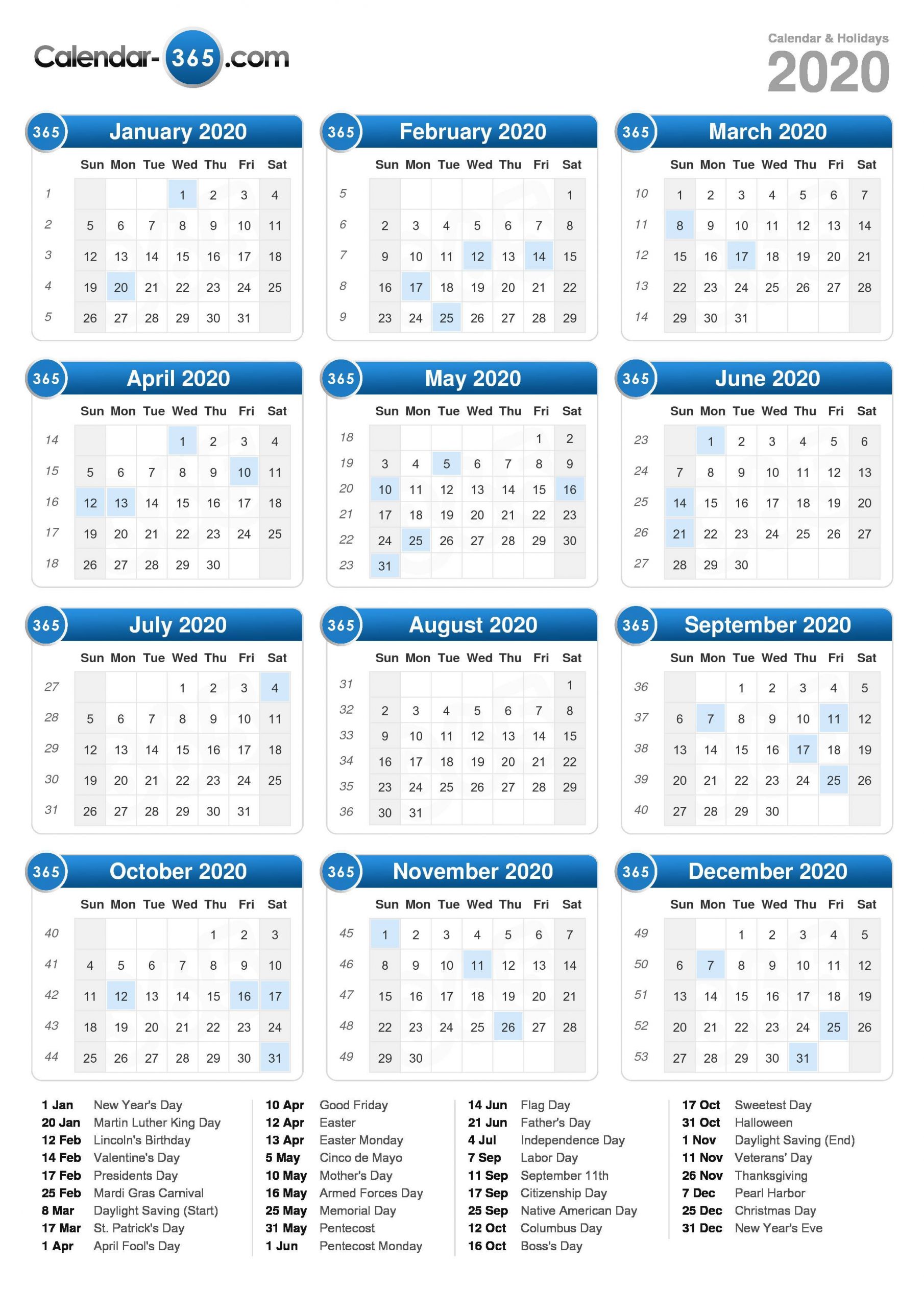 10 Years Calendar From 2020 Calendar Template Printable 1